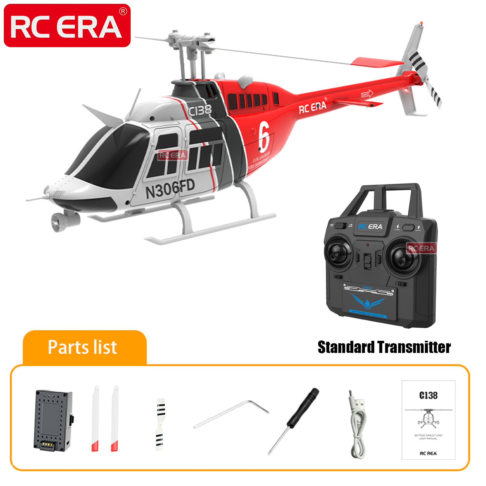 RC ERA C138 BELL 206 Jet Range - مراجعة Rc Helicopter Large وسعره