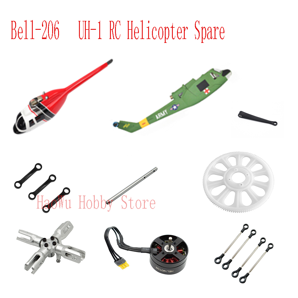 Flywing bell206 UH1 Bell-206 U - مراجعة Rc Helicopter Large وسعره